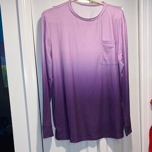 Emery Rose Gradient Purple Long Sleeve Women's Tee